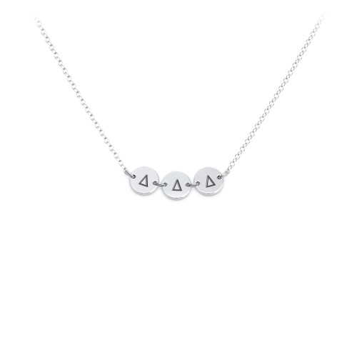 Engravable Initial 3 Disc Sorority Pendant