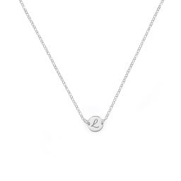 Engravable Initial Disc Pendant