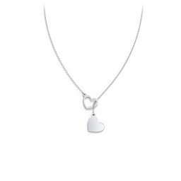 Engravable Double Heart Lariat