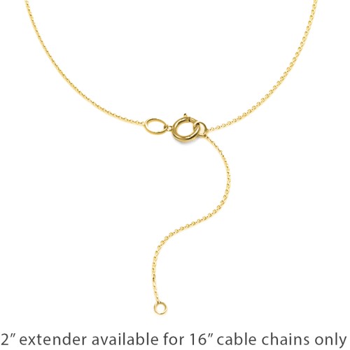 Engravable Heart Charm Sorority Necklace – 10K Yellow Gold