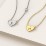 Engravable Heart Charm Necklace – Sterling Silver