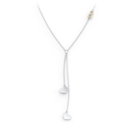 Lariat with Heart Charms and Gemstones