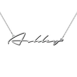 Personalized Signature Name Necklace in 925 Sterling Silver