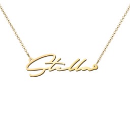 Personalized Signature Name Necklace in 18K Gold Plated Silver