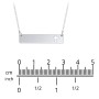 Engravable Bar Pendant with Cross Cutout