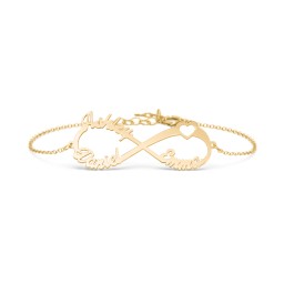 Love to Infinity Bracelet in 18K Gold Plated Silver