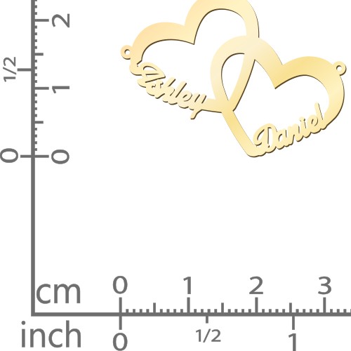 Interlocked in Love Name Bracelet – 18K Gold Plated Silver