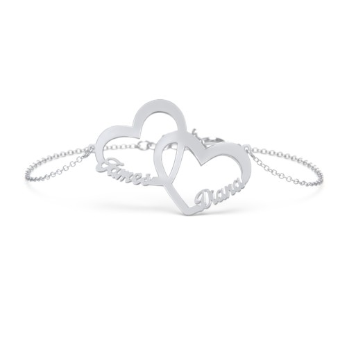 Interlocked in Love Name Bracelet – Sterling Silver