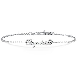 The Flourish Name Bracelet in 925 Sterling Silver