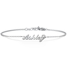 The Flourish Name Bracelet in 925 Sterling Silver