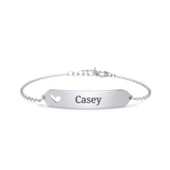 Kids and Baby Engravable Bracelet with Heart
