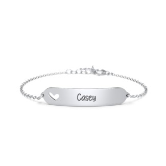Kids and Baby Engravable Bracelet with Heart