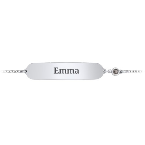 Kids and Baby Engravable Bracelet with Birthstone