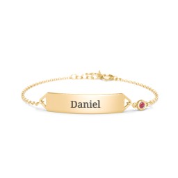 Kids and Baby Engravable Bracelet with Birthstone