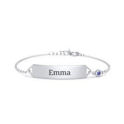 Kids and Baby Engravable Bracelet with Birthstone