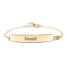 Engravable Classic Bracelet with Birthstone