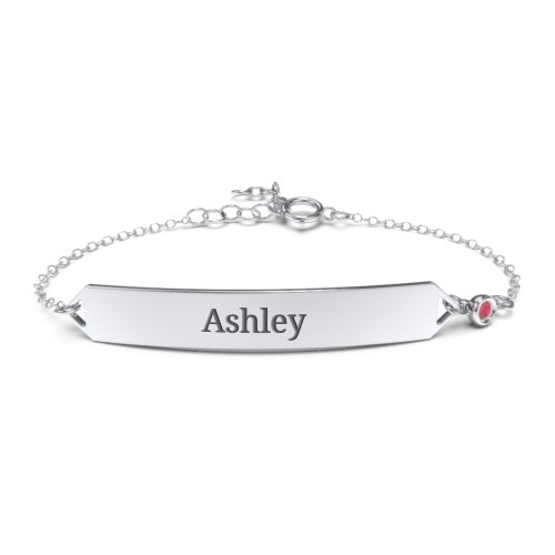 Engravable Classic Bracelet with Birthstone