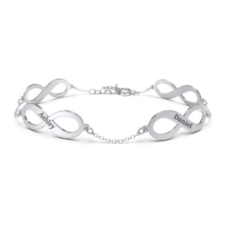 Engravable 4 Infinity Bracelet
