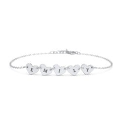 Engravable 5 Hearts Bracelet