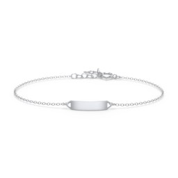 Mini Engravable Bar Bracelet in 925 Sterling Silver
