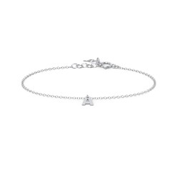 Initial Bracelet with 1 Letter - Modern in 925 Sterling Silver