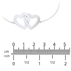Engravable Interlocking Hearts Bracelet