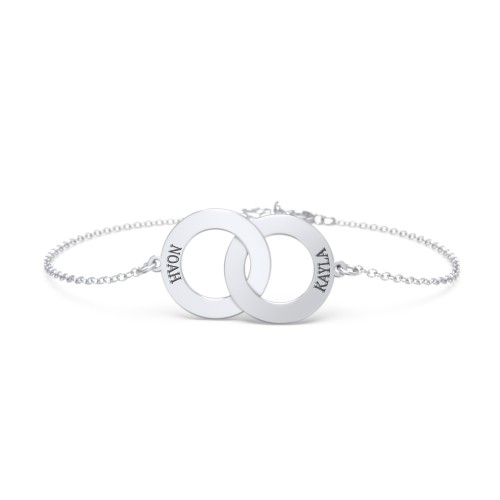 Engravable Interlocking Circles Bracelet