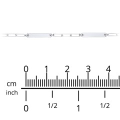 Mini Paper Clip Chain Bracelet with 1 - 4 Engravable Bars