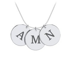 Engravable 3 Disc Pendant
