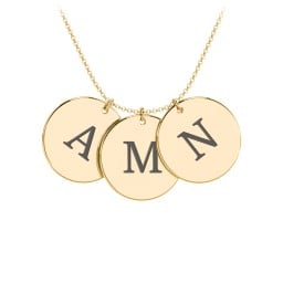 Engravable 3 Disc Pendant