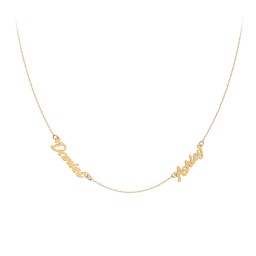 Dainty Personalized Two Name Necklace
