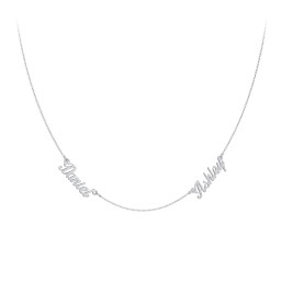 Dainty Personalized Two Name Necklace in 925 Sterling Silver