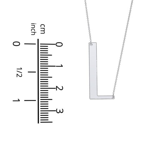 Engravable Asymmetrical Initial Necklace - L