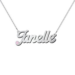Personalized Birthstone Name Necklace