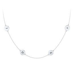 Engravable Disc Station Necklace
