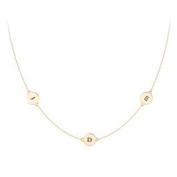 Engravable Disc Station Necklace