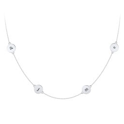 Engravable Disc Station Necklace