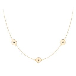 Engravable Disc Station Necklace