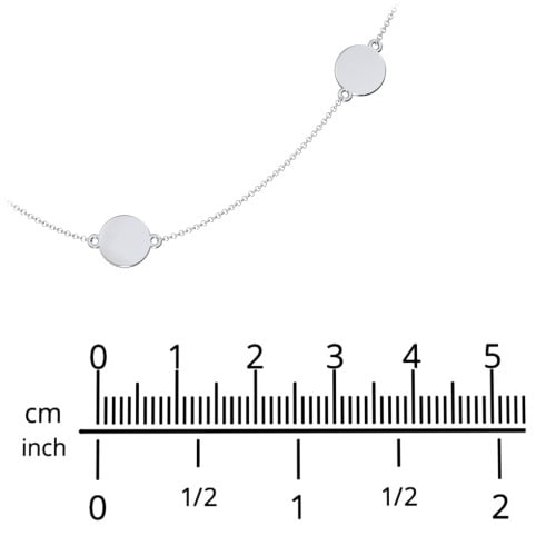 Engravable Disc Station Necklace