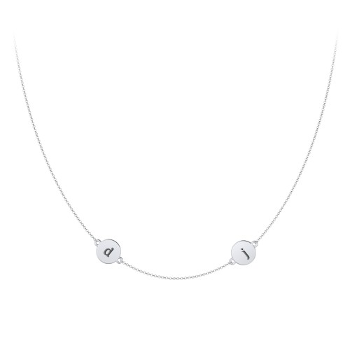 Engravable Disc Station Necklace – Sterling Silver