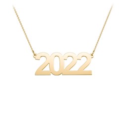 Personalized Number Necklace in 18K Gold Plated Silver