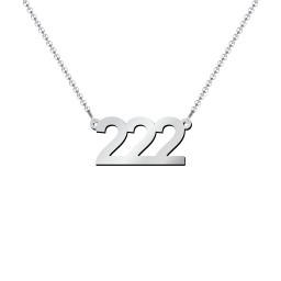 Personalized Number Necklace in 925 Sterling Silver