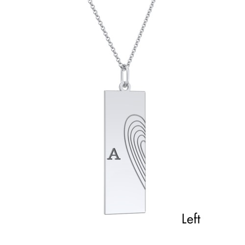 Engravable Split Bar Couples Necklace Set – Sterling Silver