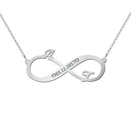 Engravable Two Name Infinity Necklace