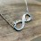 Engravable Two Name Infinity Necklace – 18K Gold Plated Silver