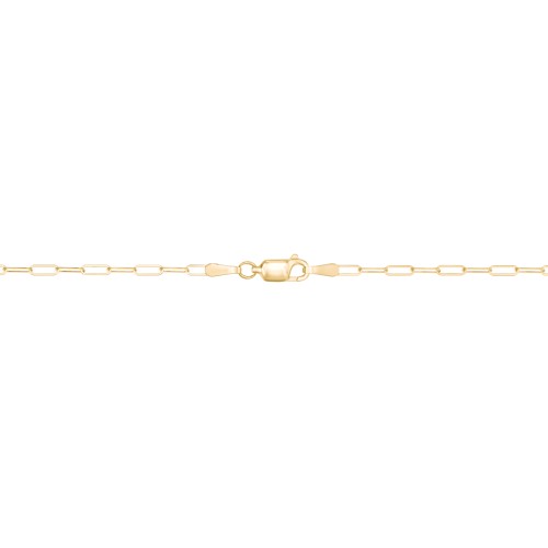 Mini Paper Clip Chain Necklace with 1 - 5 Engravable Bars – 10K Yellow Gold
