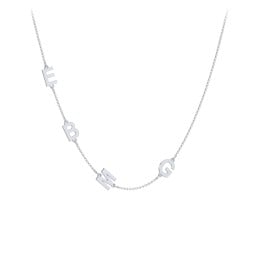 Personalized Initial Station Necklace with 4 Letters