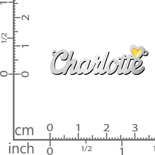 Personalized Name Necklace with Cold Enamel Heart