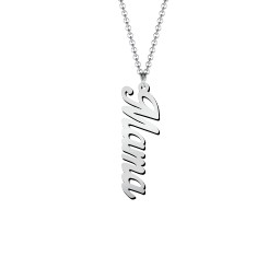 Personalized Vertical 1 Name Necklace in Glamorous Font