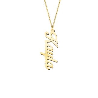 Personalized Vertical 1 Name Necklace in Glamorous Font